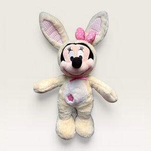 Disney Store Minnie Mouse Easter Bunny Plush Cream Chocolate Scented
